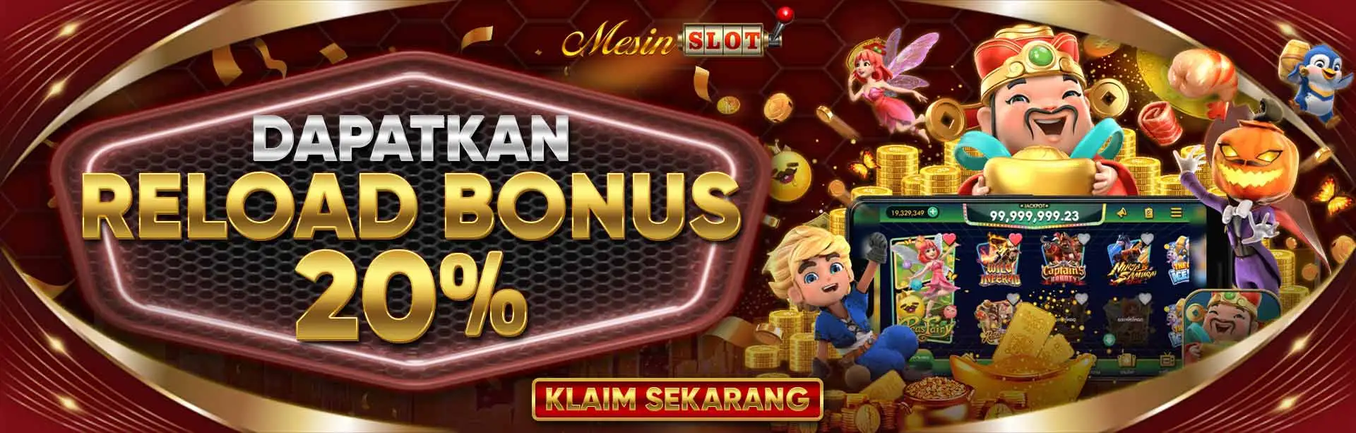 RELOAD BONUS 20% MESINSLOT SETIAP HARI