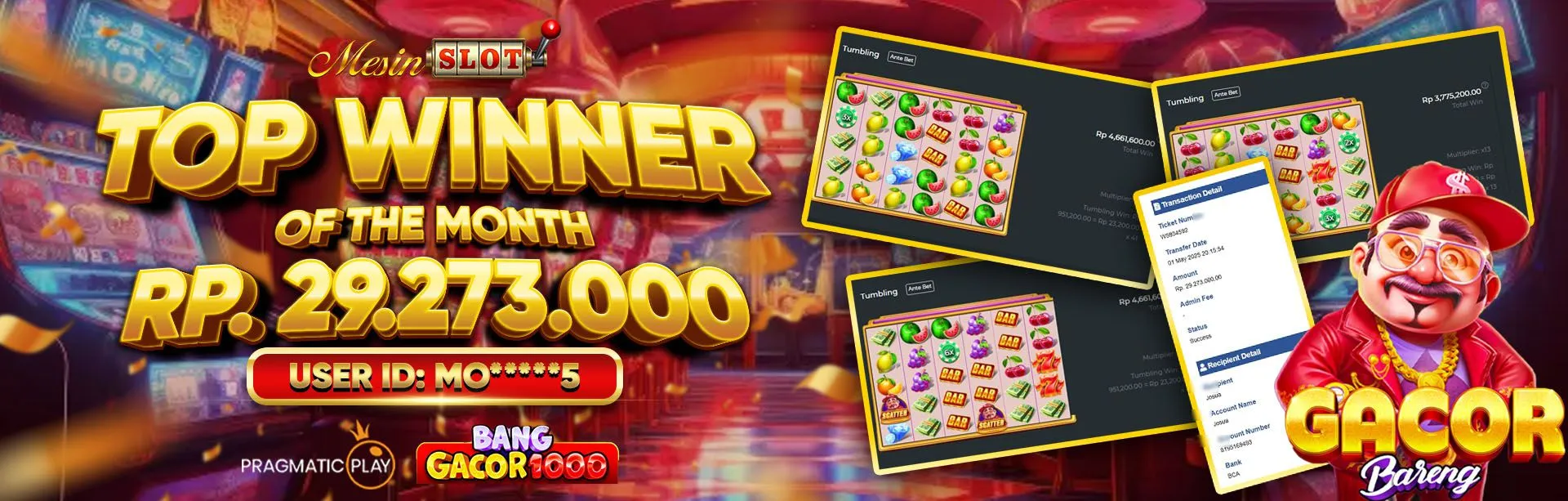 TOP WINNER OF THE MONTH