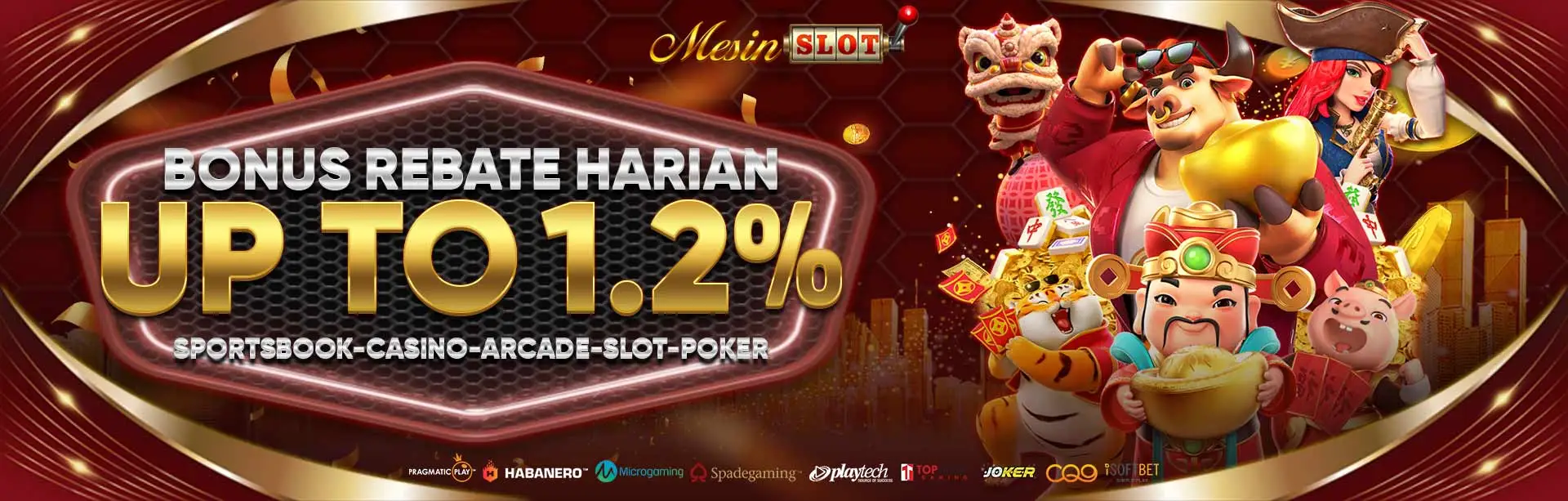 REBATE HARIAN HINGGA 1,2% MESINSLOT