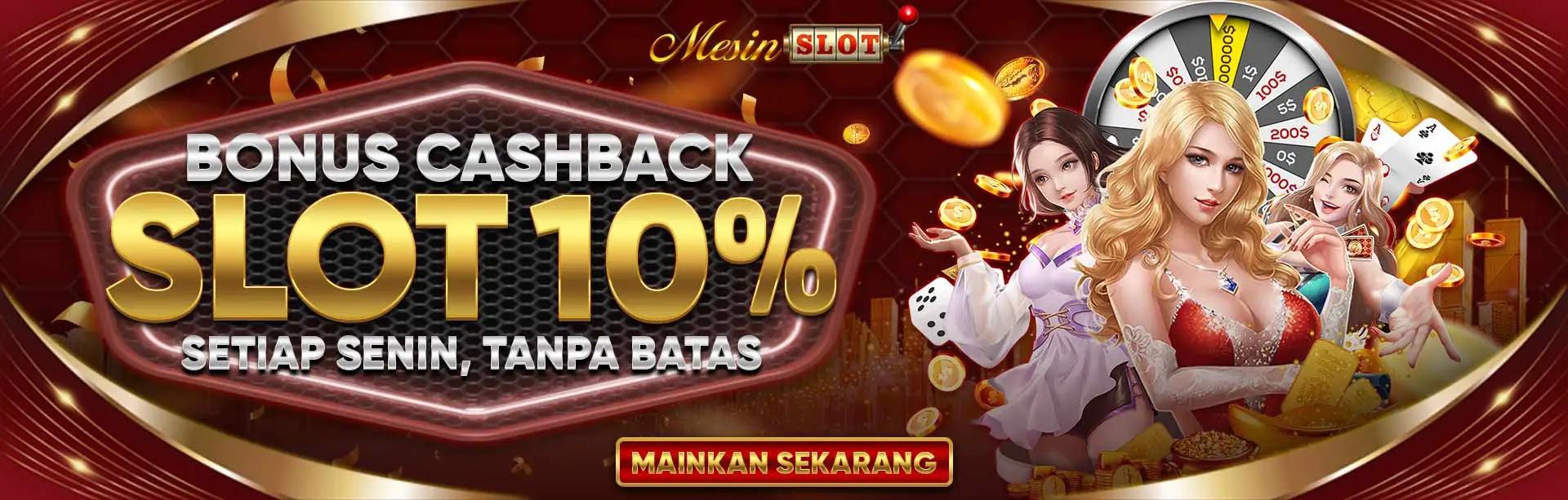 CASHBACK MINGGUAN SLOT 10% MESINSLOT