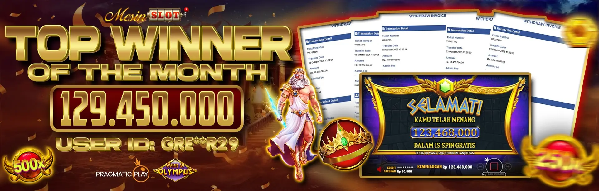 TOP WINNER OF THE MONTH