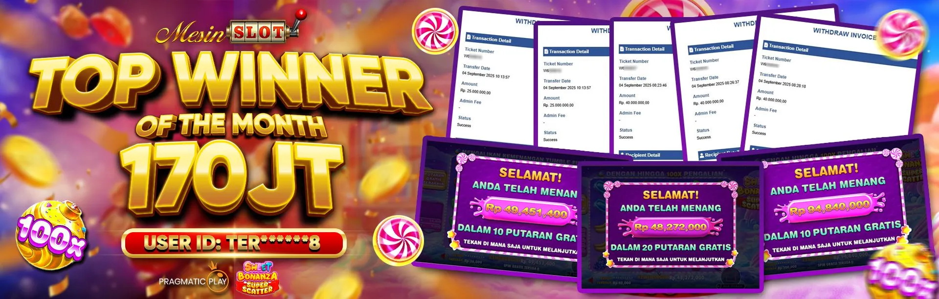 TOP WINNER OF THE MONTH 170jt