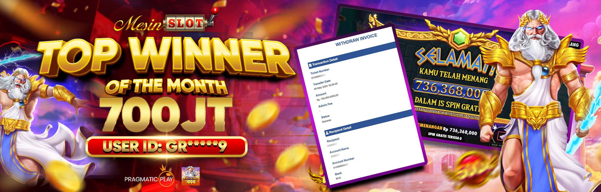 TOP WINNER OF THE MONTH