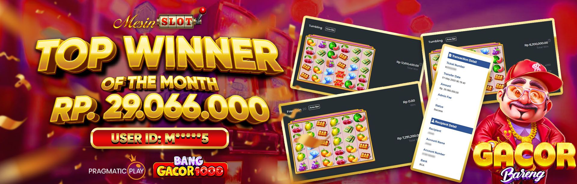 TOP WINNER OF THE MONTH