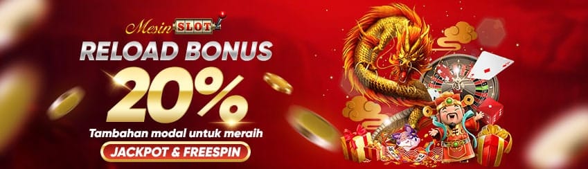 Reload Bonus 20% Setiap Hari